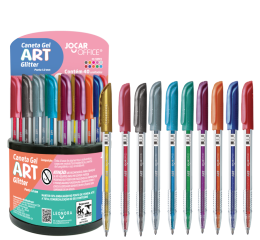 CANETA GEL C/GLITTER 1.0 DP.C/40 CORES SORT.97933